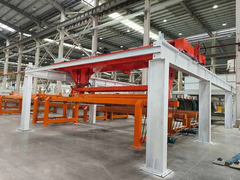 AAC panel reinforcement cage assembly and positioning equipment in HUAZHU workshop