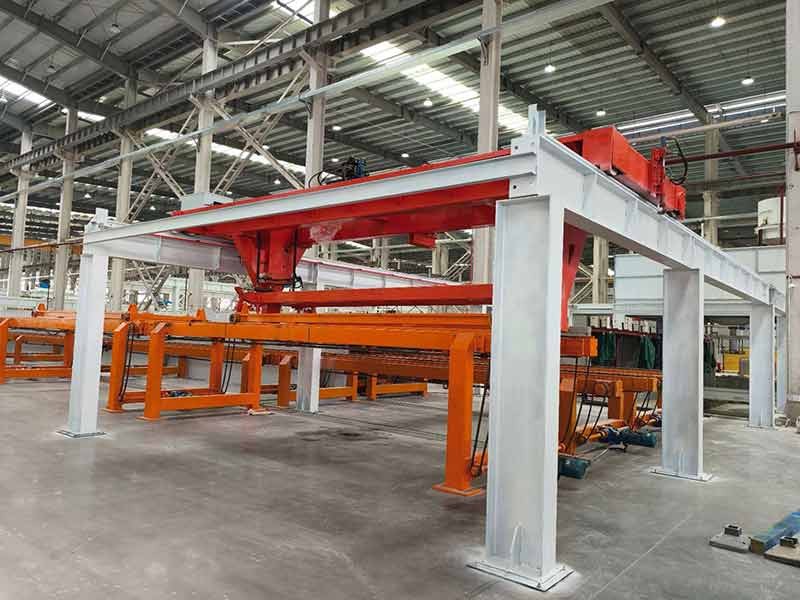 Aerated concrete panel production line
